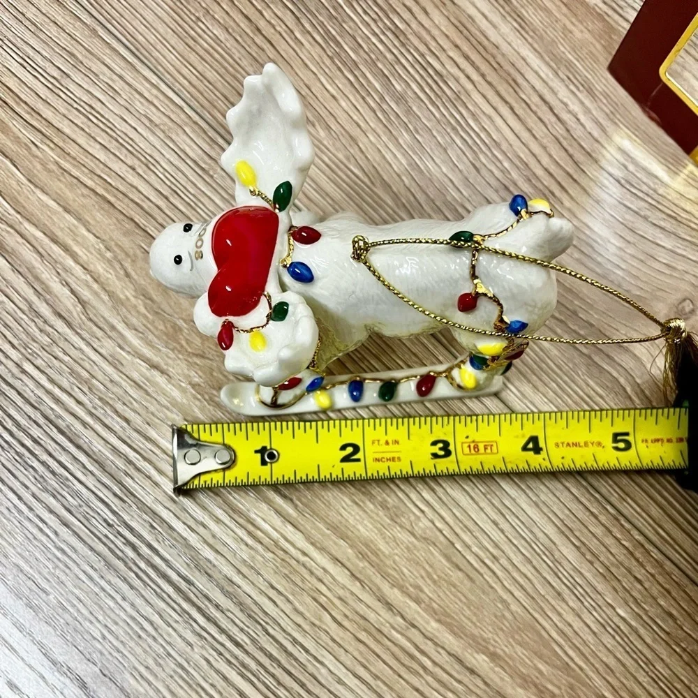 Lenox Marcel Moose Moosey Mishap 2008 Annual Christmas Ornament Skiing